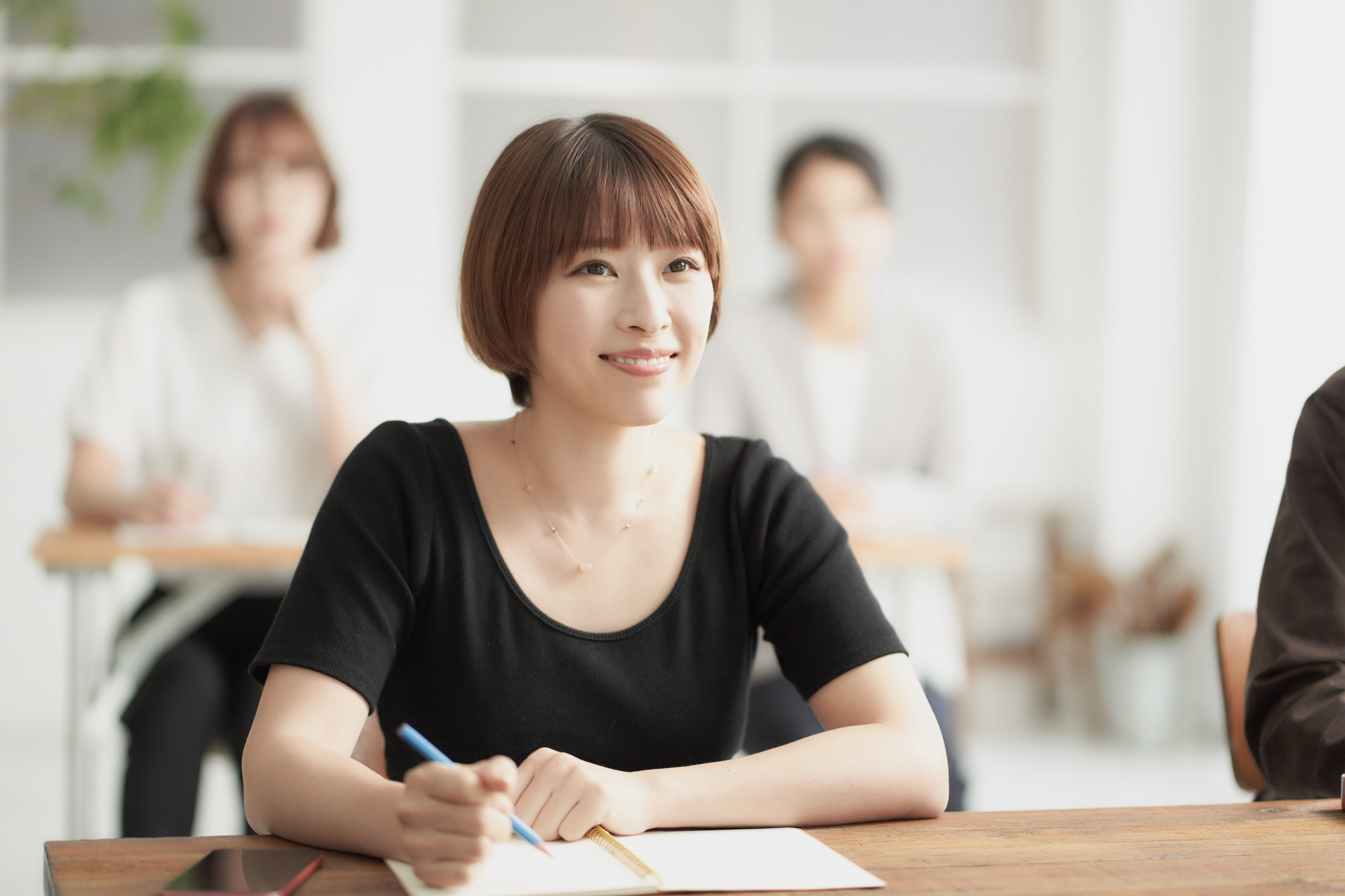 座学研修を受けている様子